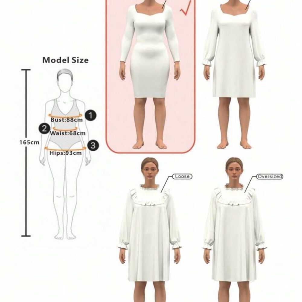 Elegant Black and White Women's Dress - Picture 5 of 9